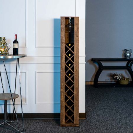 Кабинет для вина вертикальный из коричневого дуба PB 160 см
